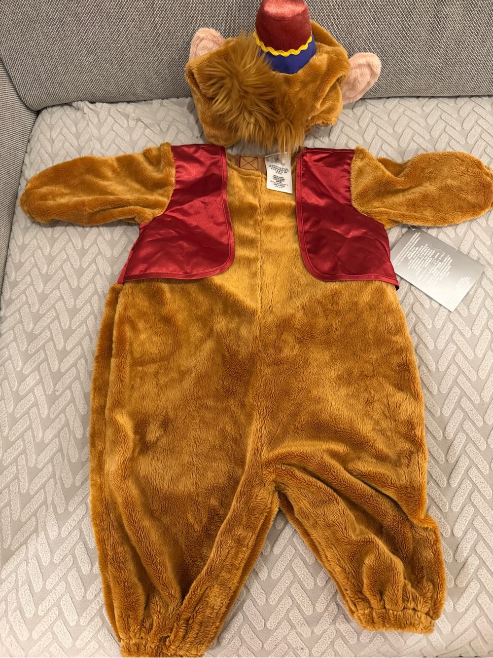 Disney baby Abu monkey from Aladdin costume size 3-6 months NWT